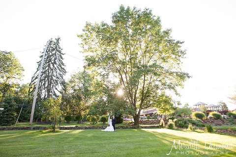 Bride and Groom under a tree