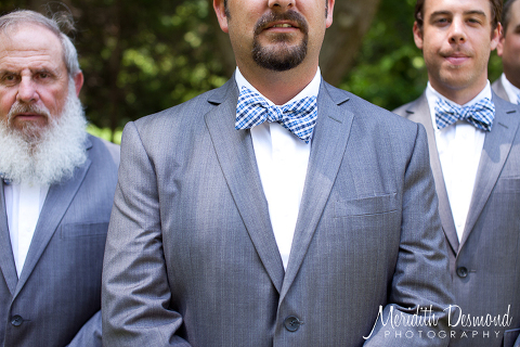 Plaid bow ties and grey suits